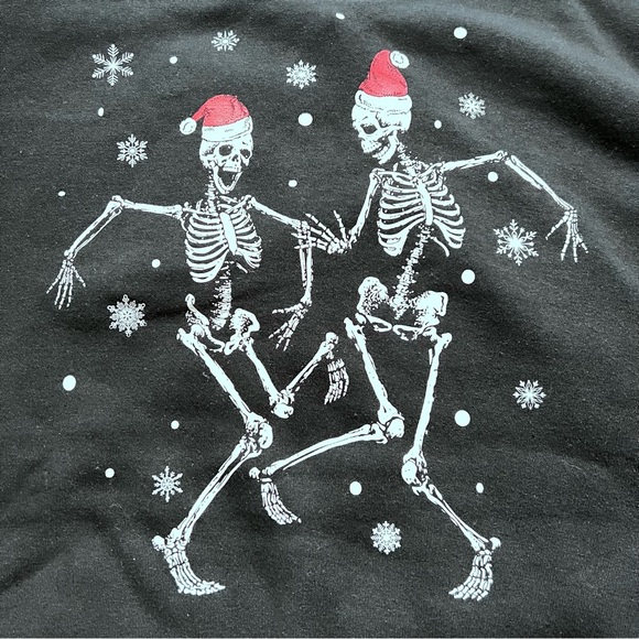 Better Together - Holiday Dancing Skeletons Black Sweatshirt - Picture 2 of 5
